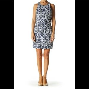 Dolce‎ Vita Blue & White Aztec Summer Day Dress